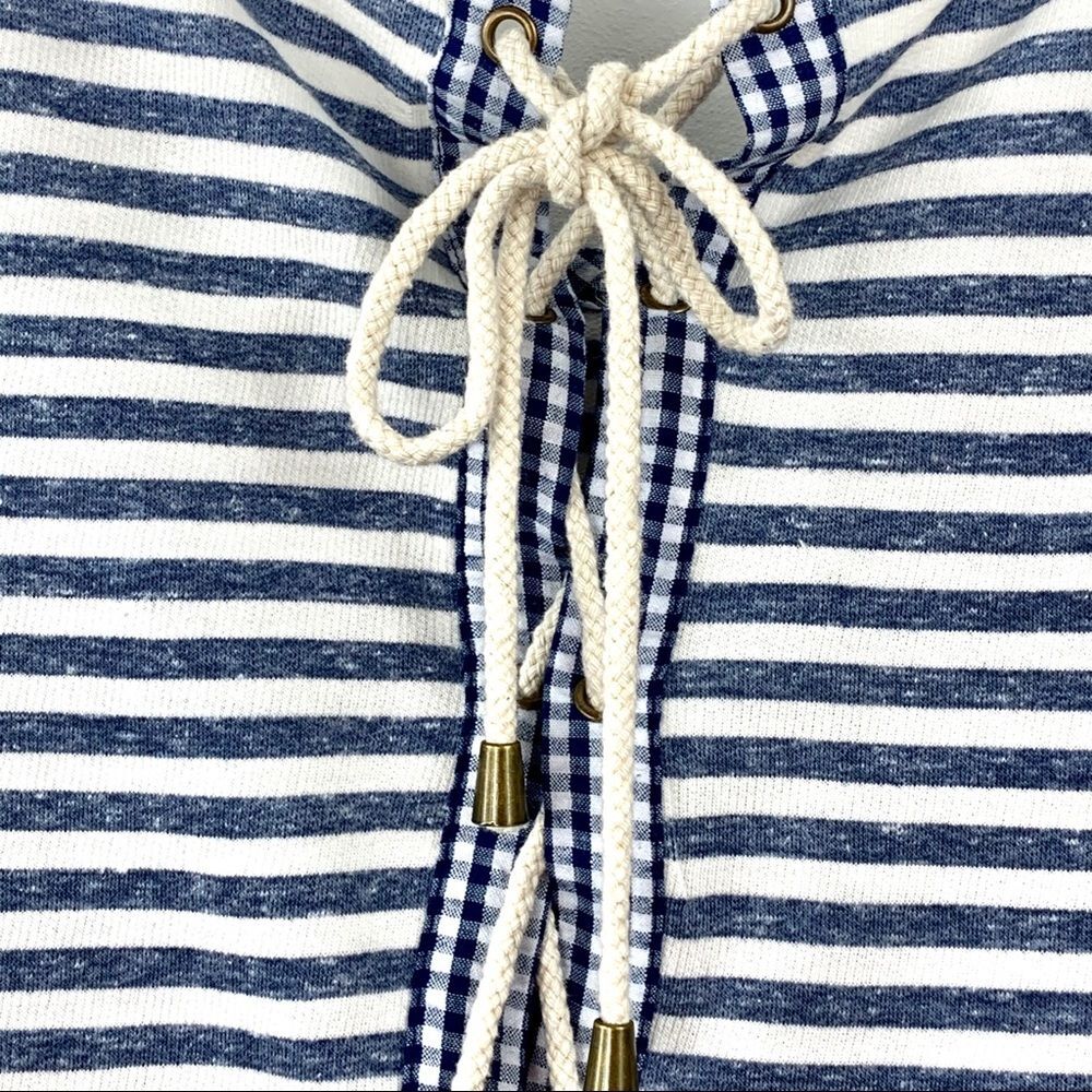 Doe & Rae Striped Ruffled Top - Picture 9 of 9